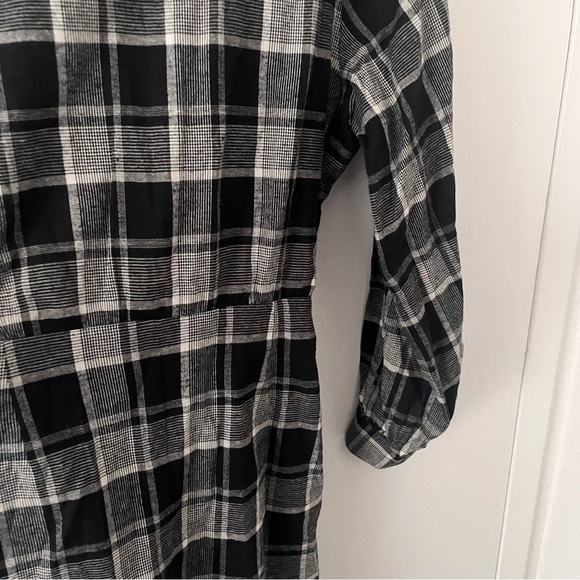 Sezane Capri Flannel Shirtdress Mini Wrap Washington Check French Academia 40 - Picture 10 of 16